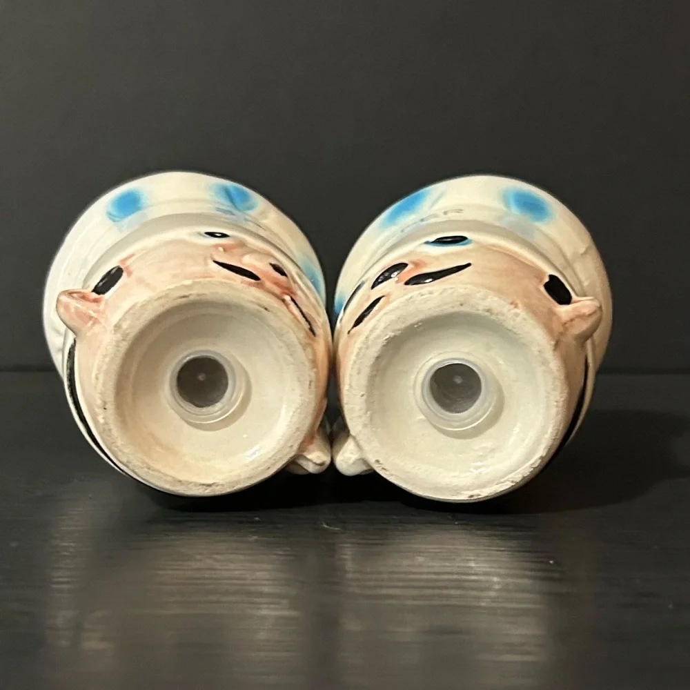 Vintage 70s Chef Hat Salt and Pepper Shakers, Made in Japan